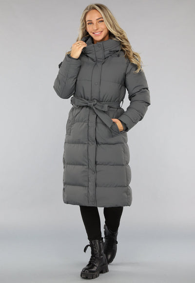 Waterdicht Antraciet Winterjack met Tailleband