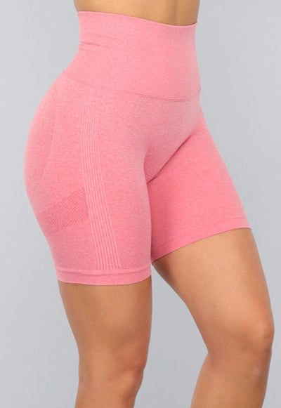 Koraal Kleurige Sport Short met Scrunch