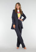 Antraciet Halflange Stretch Blazer