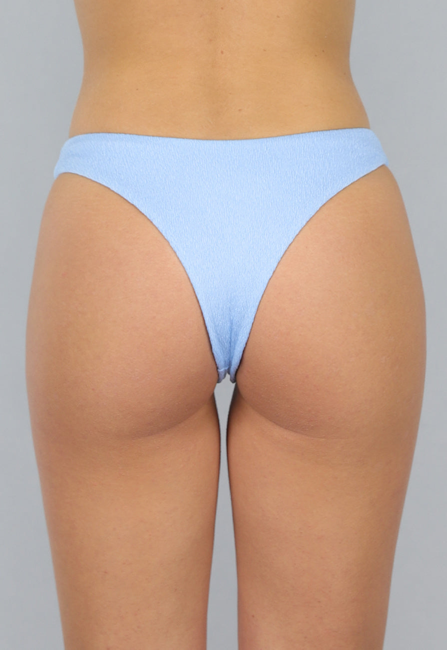 Lichtblauw Cheeky Bikini Broekje met Structuur