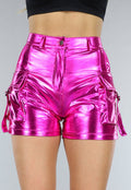 Hard Roze Metallic Cargo Short