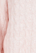 Roze Kabel Gebreide Trui met Lange Mouwen