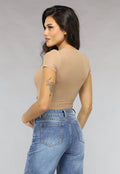 Camel Stretch Body met Korte Mouwen