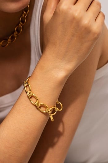 Gouden Statement Chain Armband