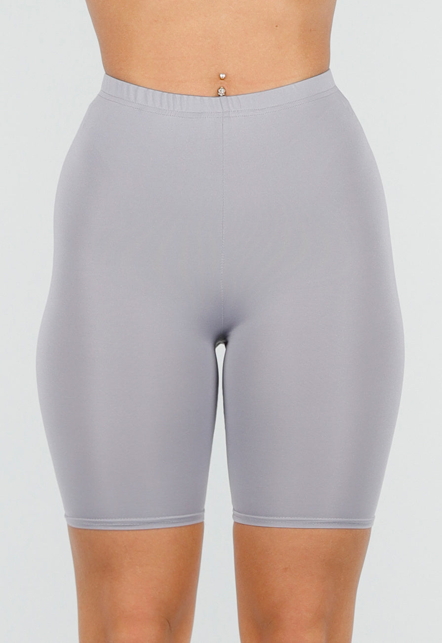 Grijze High Waist Short Legging