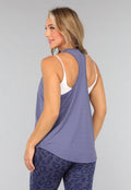 Blauwe Mouwloze Sport Tanktop