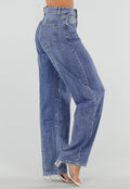 Blauwe Barrel Jeans met Lichte Stretch
