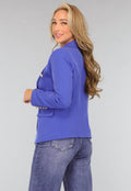Blazer met Knopen in Royaal Blauw