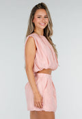 Lichtroze Matching Set met Mouwloze Top en Broekje