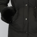 Zwarte Bont Winterjas met Capuchon