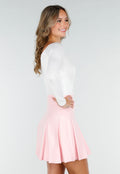 Witte Gedrapeerde Top met Overslag en Stretch