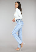 Witte Rib Bodysuit met Uitsnede