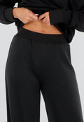 Zwarte Tall Jogger Set met One Shoulder Sweater