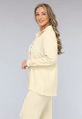 Beige Flowy Co Ord Set