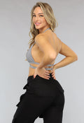 Reflecterende Halter Top met Ring Detail