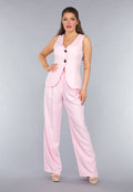 Lichtroze Gilet Co Ord Set met Pantalon