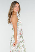 Lange Maxi Jurk met Bloemenprint en Spaghetti Bandjes