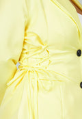 Botergele Blazer Rok Set met Korsetveters en Geplooide Rok met Stretch
