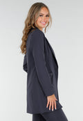 Antraciet Halflange Stretch Blazer