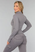 Donkergrijze Gymset met Scrunch