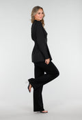 Zwarte Getailleerde Blazer Zonder Kraag