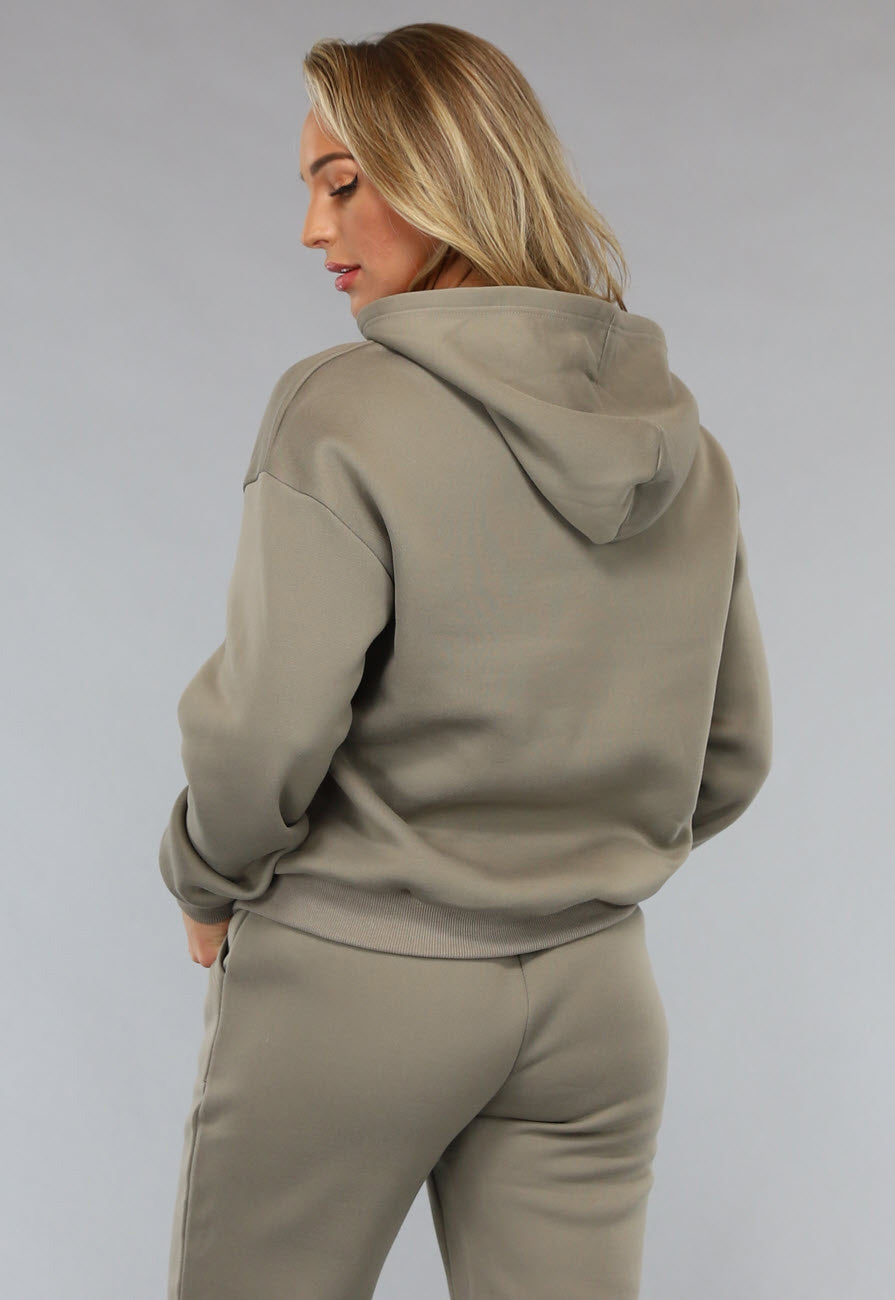 Fleece Joggingpak in Taupe