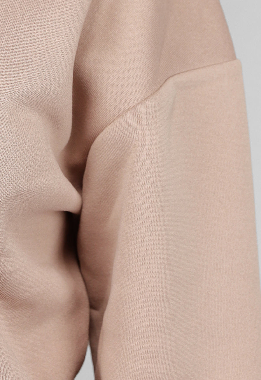 Taupe Joggingpak met Wijduitlopende Broek