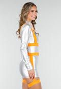 Zilverkleurig Astronaut Kostuum Playsuit