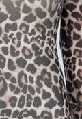 Korte One Shoulder Mesh Stretch Jurk met Panterprint