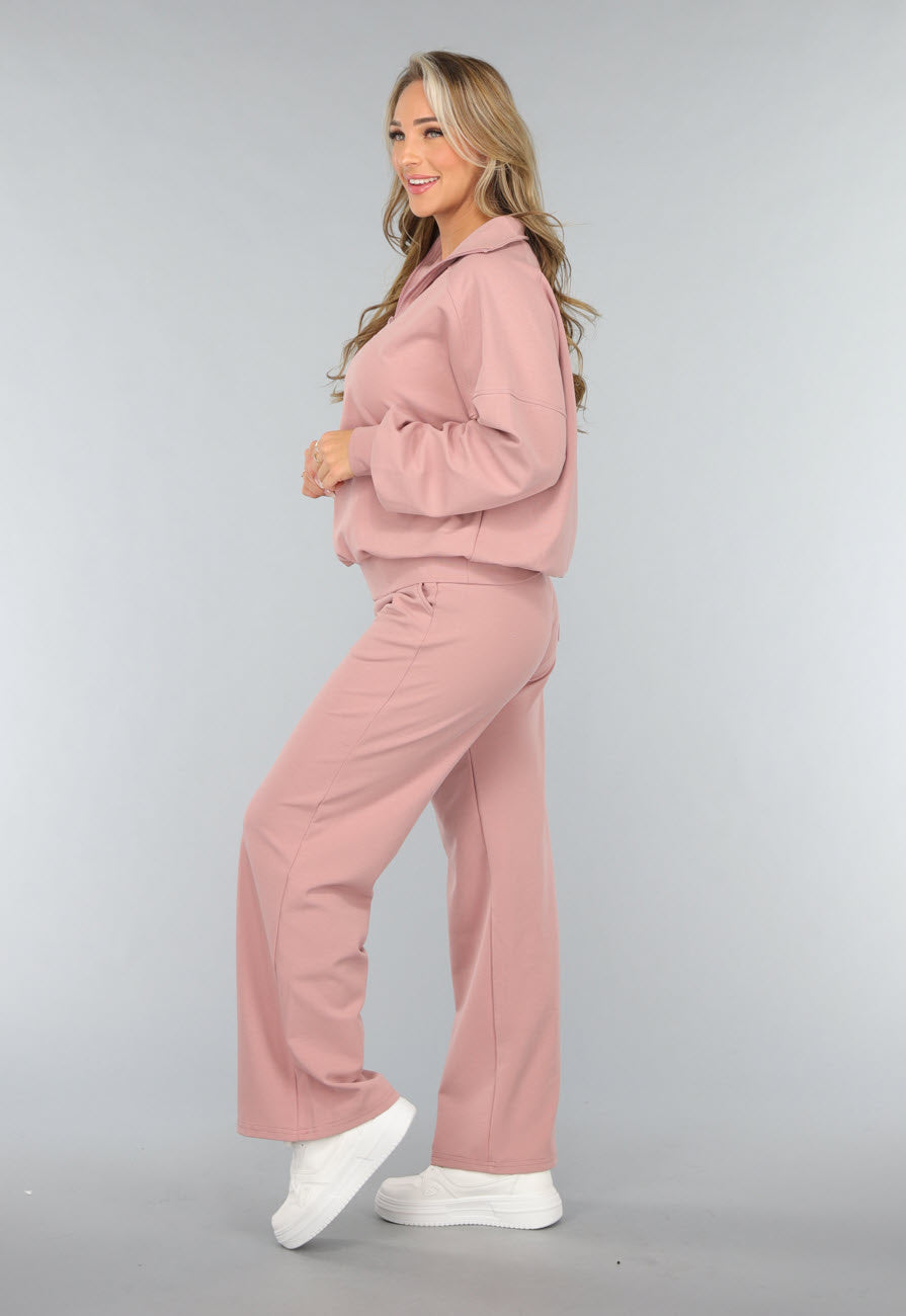 Oudroze Wide Leg Lounge Broek