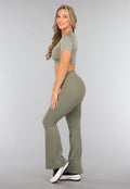 Khaki Short Sleeve Sporttop