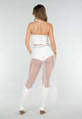 Zilverkleurige Bodychain Set met Parels en Hangers