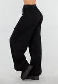 Zwarte Lounge Broek met Wijde Pijpen