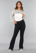 Grijze Cropped Trui met Overslag Look