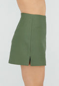 Groene Korte Skort met Stretch en Binnenbroekje
