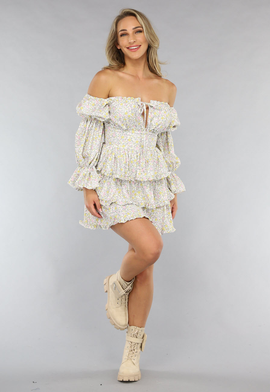 Layered Longsleeve Zomerjurkje met Bloemenprint