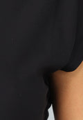 Zwarte Cropped Korte Mouwen Sporttop