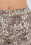 Panterprint Balloon Jeans met High Waist en Barrel Pijpen