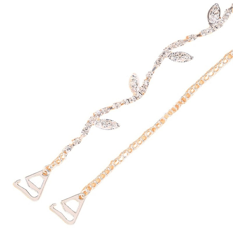 Gouden Leaf BH Band met Strass