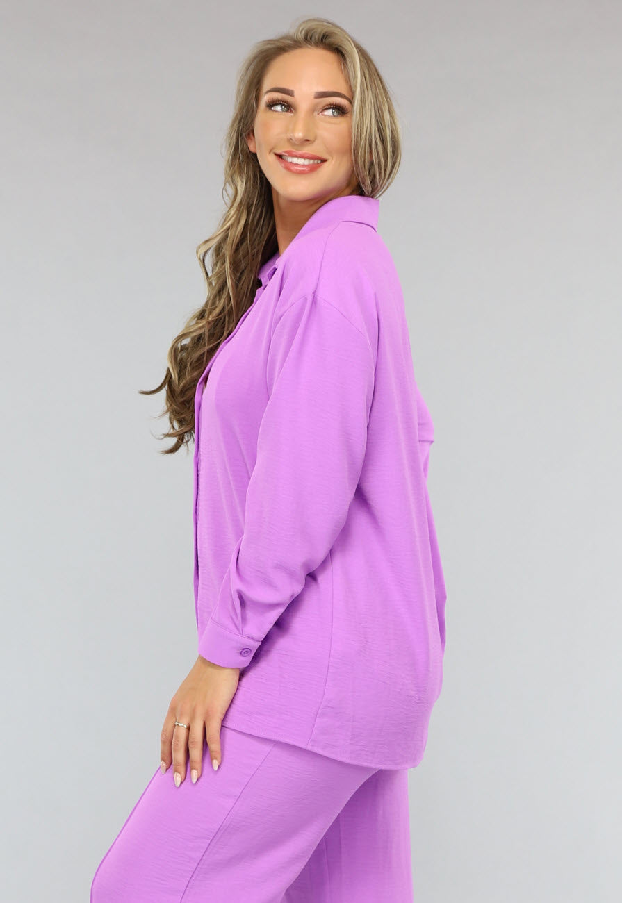Lila Co Ord Set met Pantalon