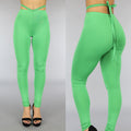 Groene Legging met Straps