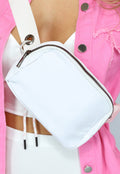 Witte Festival Fanny Pack met Karabijnhaak