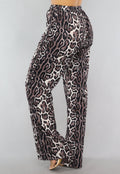 Wide Leg High Waist Tall Panterprint Broek