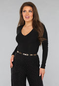 Rekbare Riem met Gouden Details