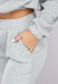 Grijze Lounge Set met Cropped Trui