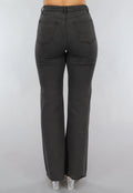 Redial Jeans  Antraciet Straight Leg Jeans met Strass Steentjes