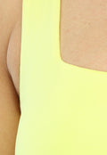 Gele Top van Stretch Stof