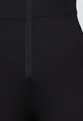 Zwarte Shaping Jumpsuit met Rits en Lange Mouwen