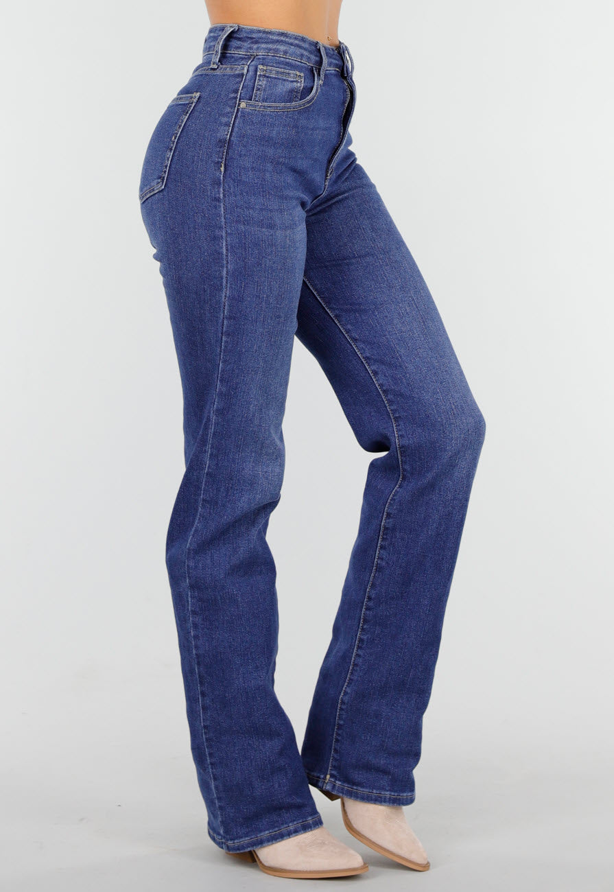 Redial Jeans  Donkerblauwe Tall Jeans met Rechte Pijpen en High Waist