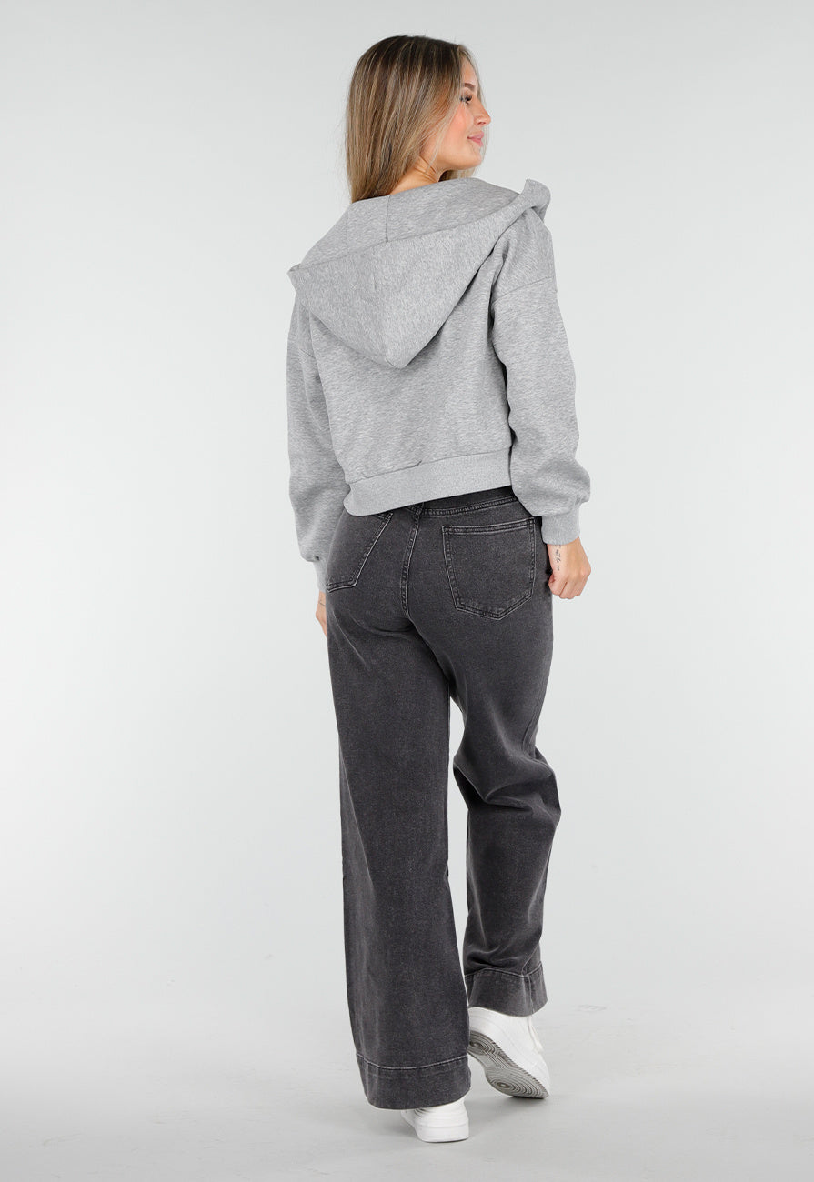 Sweatvest met Lange Mouwen in Grijs